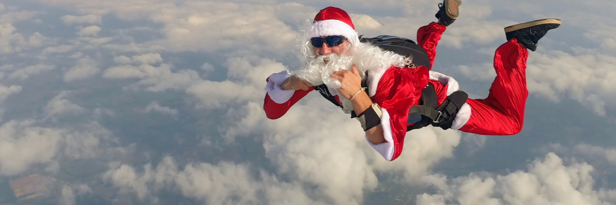 Skydiving Santa