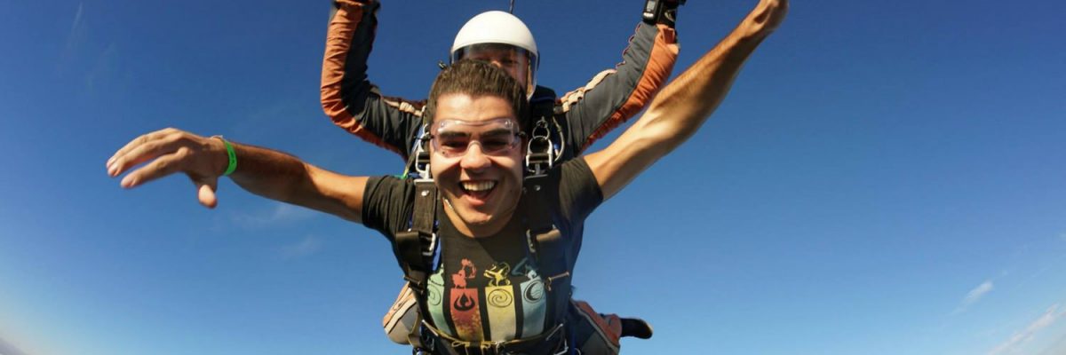 man makes first tandem skydive in NC