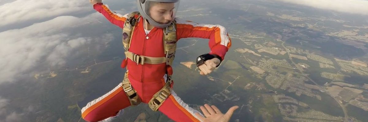 skydiving school student at Skydive Paraclete
