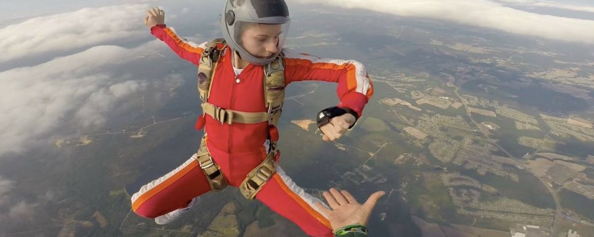 skydiving school student at Skydive Paraclete