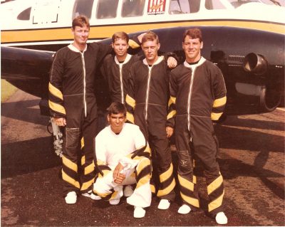 Tim with skydiving team