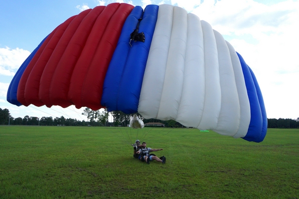 A parachute after landing.