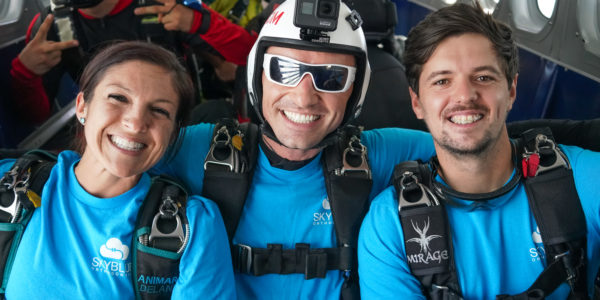 skydiving with friends