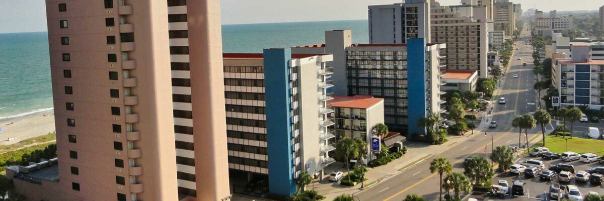 Myrtle beach hotels along Ocean Boulevard